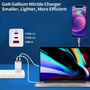 OXHORN NB-PD65CCAW PD GaN Charger 65W 3 Ports White V28-ACBOXHNBPD65CCAW