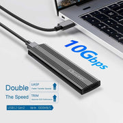 OXHORN UM-311B USB C 3.2 Gen 2 M.2 NVMe Enclosure Black V28-ACBOXHUM311B