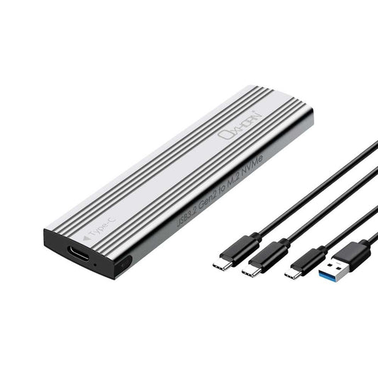 OXHORN UM-311S USB C 3.2 Gen 2 M.2 NVMe Enclosure Silver V28-ACBOXHUM311S