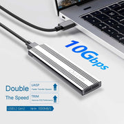 OXHORN UM-311S USB C 3.2 Gen 2 M.2 NVMe Enclosure Silver V28-ACBOXHUM311S