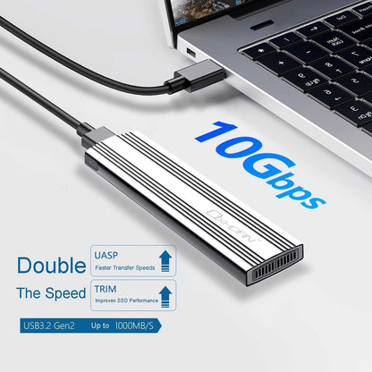 OXHORN UM-311S USB C 3.2 Gen 2 M.2 NVMe Enclosure Silver V28-ACBOXHUM311S