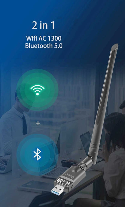 OXHORN UW-1300B USB AC1300 + Bluetooth 5.0 Adapter V28-ACBOXHUW1300B