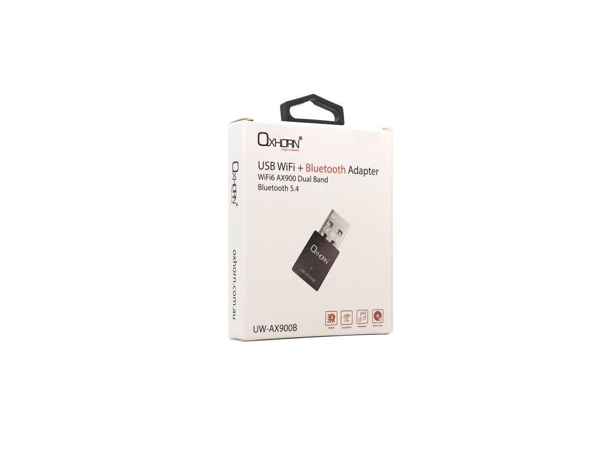 OXHORN UW-AX900B USB AX900 + Bluetooth 5.4 Adapter V28-ACBOXHUWAX900B