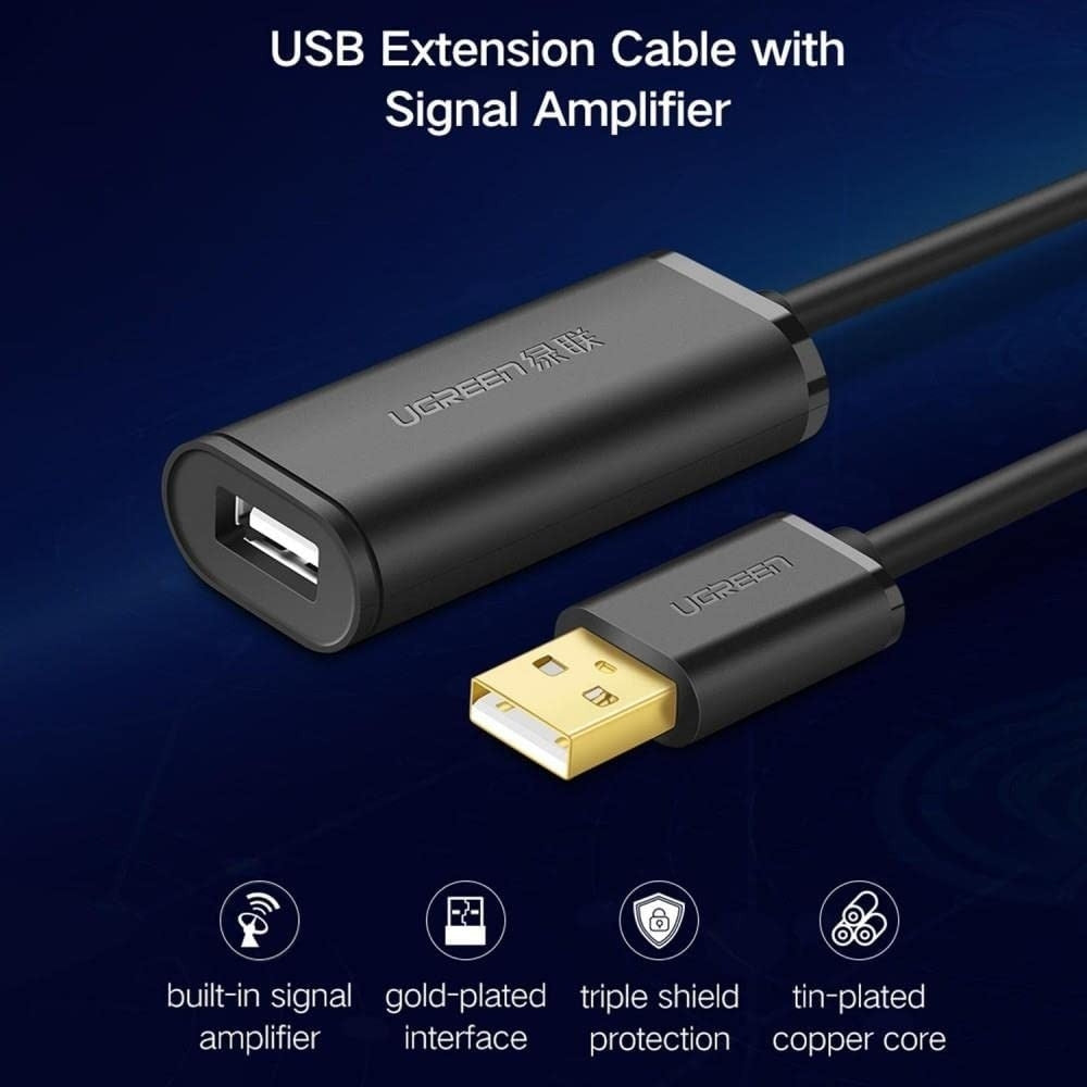UGREEN 10321 USB 2.0 Active Extension Cable with Chipset 10M V28-ACBUGN10321