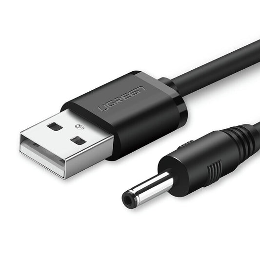 UGREEN USB2.0-A to DC 3.5mm M/F Charging Cable 1m (Black) 10376 V28-ACBUGN10376