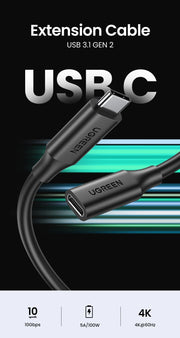 UGREEN 10387 USB-C Extension Cable 1M V28-ACBUGN10387