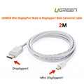 UGREEN Mini DisplayPort Male to Displayport Male Converter Cable (10408) V28-ACBUGN10408A