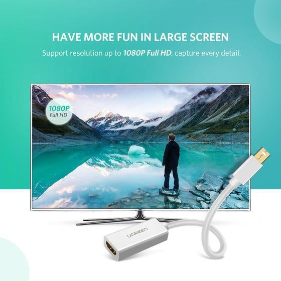 UGREEN 10461 Mini DP to HDMI Adapter Black V28-ACBUGN10461