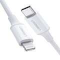UGREEN 10493 Type-C to MFI iPhone M/M Cable Rubber Shell 1M White V28-ACBUGN10493
