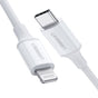 UGREEN 10493 Type-C to MFI iPhone M/M Cable Rubber Shell 1M White V28-ACBUGN10493