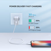 UGREEN 10493 Type-C to MFI iPhone M/M Cable Rubber Shell 1M White V28-ACBUGN10493