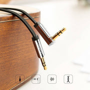 UGREEN 10728 3.5mm Male to 3.5mm Right Angle 3.5mm Aux Cable 3m (Black) V28-ACBUGN10728