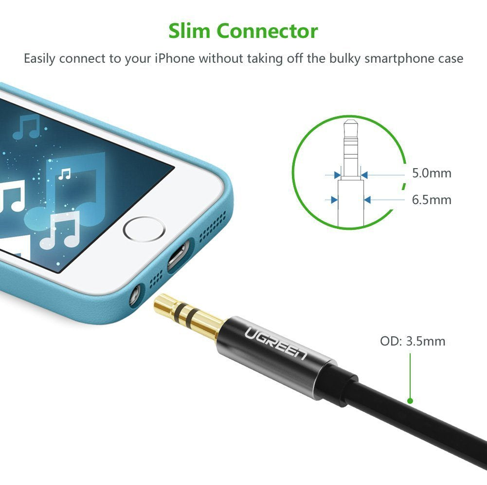 UGREEN 3.5mm Male to 3.5mm Male Audio Cable 1M (10733) V28-ACBUGN10733