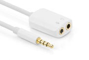 UGREEN 3.5mm Male to Dual 3.5mm FemaleHeadset Splitter White (10789) V28-ACBUGN10789