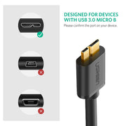 UGREEN USB 3.0 A Male to Micro USB 3.0 Male Cable 1m (Black) 10841 V28-ACBUGN10841