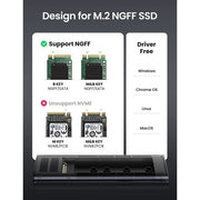 UGREEN 10903 M.2 SATA NGFF SSD Hard Drive Enclosure V28-ACBUGN10903