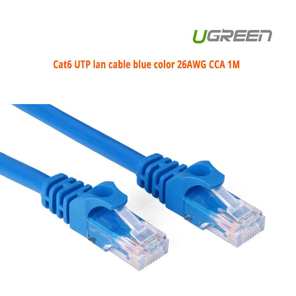 UGREEN Cat6 UTP blue color 26AWG CCA LAN Cable 1M (11201) V28-ACBUGN11201