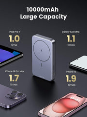 UGREEN 15086 10000mAh Magnetic Wireless Power Bank (Sapce Gray) V28-ACBUGN15086