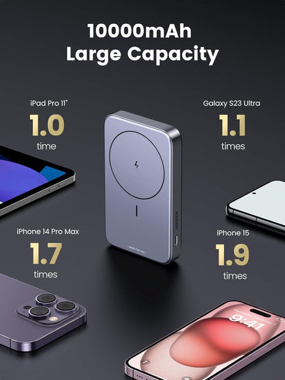 UGREEN 15086 10000mAh Magnetic Wireless Power Bank (Sapce Gray) V28-ACBUGN15086