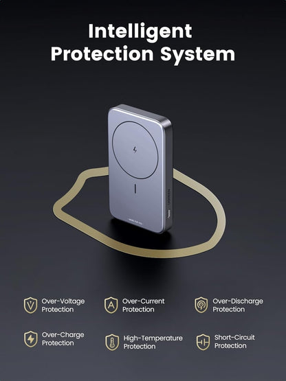 UGREEN 15086 10000mAh Magnetic Wireless Power Bank (Sapce Gray) V28-ACBUGN15086