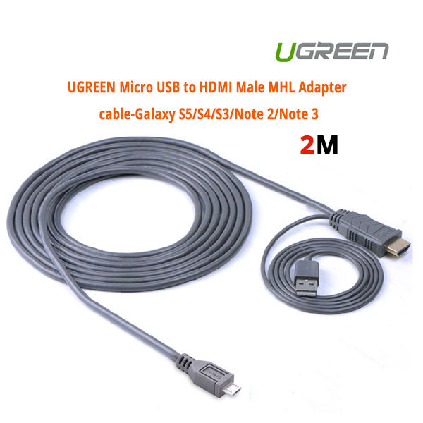 UGREEN MHL Micro USB 11 Pin to HDMI Adater Cable 2M (20139) V28-ACBUGN20139