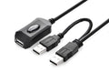 UGREEN USB 2.0 Active Extension Cable with USB Power 5M (20213) V28-ACBUGN20213