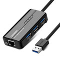 UGREEN USB 3.0 Hub with Gigabit Ethernet Adapter (20265) V28-ACBUGN20265