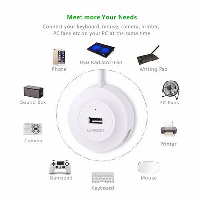 UGREEN 20270 USB 2.0 4-Port Hub White V28-ACBUGN20270