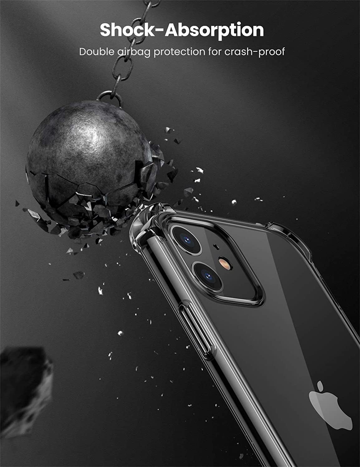UGREEN 20441 Protective Case for iPhone 12 6.1-inch (Clear) V28-ACBUGN20441
