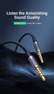 UGREEN 20785 3.5mm Braided 4-Pole Audio Cable Male to Male 3m V28-ACBUGN20785