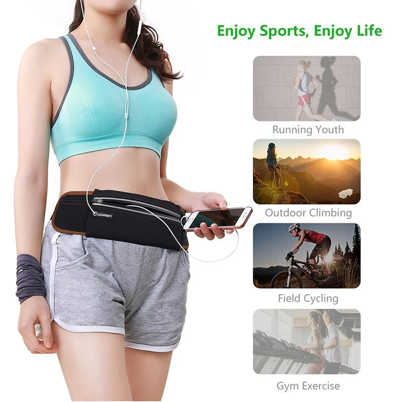 UGREEN Sport Running Waist Pack Waterproof Belt Black 20818 V28-ACBUGN20818