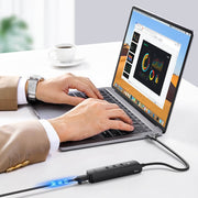 UGREEN 20984 USB 2.0 to 3 x USB2.0 with RJ45 (100Mbps) Ethernet Adapter (Black) V28-ACBUGN20984