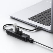 UGREEN 20984 USB 2.0 to 3 x USB2.0 with RJ45 (100Mbps) Ethernet Adapter (Black) V28-ACBUGN20984