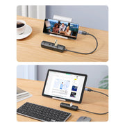 UGREEN 20984 USB 2.0 to 3 x USB2.0 with RJ45 (100Mbps) Ethernet Adapter (Black) V28-ACBUGN20984