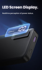 UGREEN 25742 10000mAh Two-way Fast Charging Power Bank Black V28-ACBUGN25742