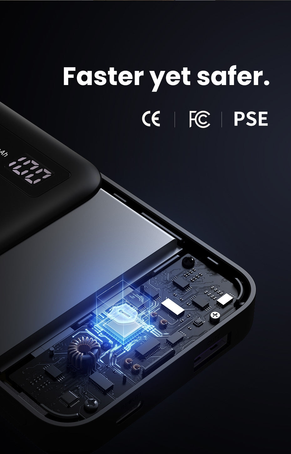UGREEN 25742 10000mAh Two-way Fast Charging Power Bank Black V28-ACBUGN25742