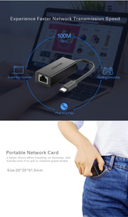 UGREEN 30287 USB-C 10/100Mbps Ethernet Adapter V28-ACBUGN30287