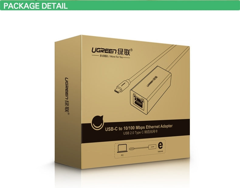 UGREEN 30287 USB-C 10/100Mbps Ethernet Adapter V28-ACBUGN30287