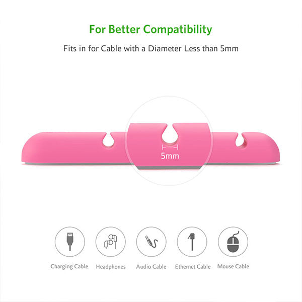 UGREEN Cable Organizer (2pcs/pack) - Pink (30483) V28-ACBUGN30483