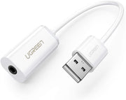 UGREEN USB A Male to 3.5 mm Aux Cable (White) V28-ACBUGN30712