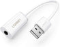 UGREEN USB A Male to 3.5 mm Aux Cable (White) V28-ACBUGN30712