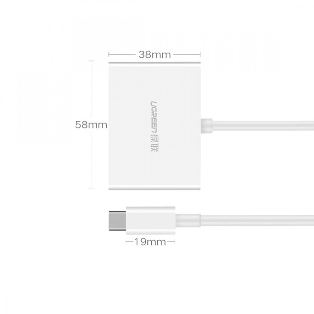 UGREEN 30843 Type-C to HDMI VGA Converter White V28-ACBUGN30843
