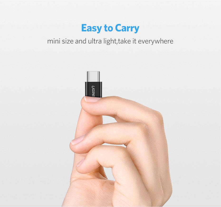 UGREEN USB 3.1 Type-C to Micro USB Adapter - Black (30865) V28-ACBUGN30865