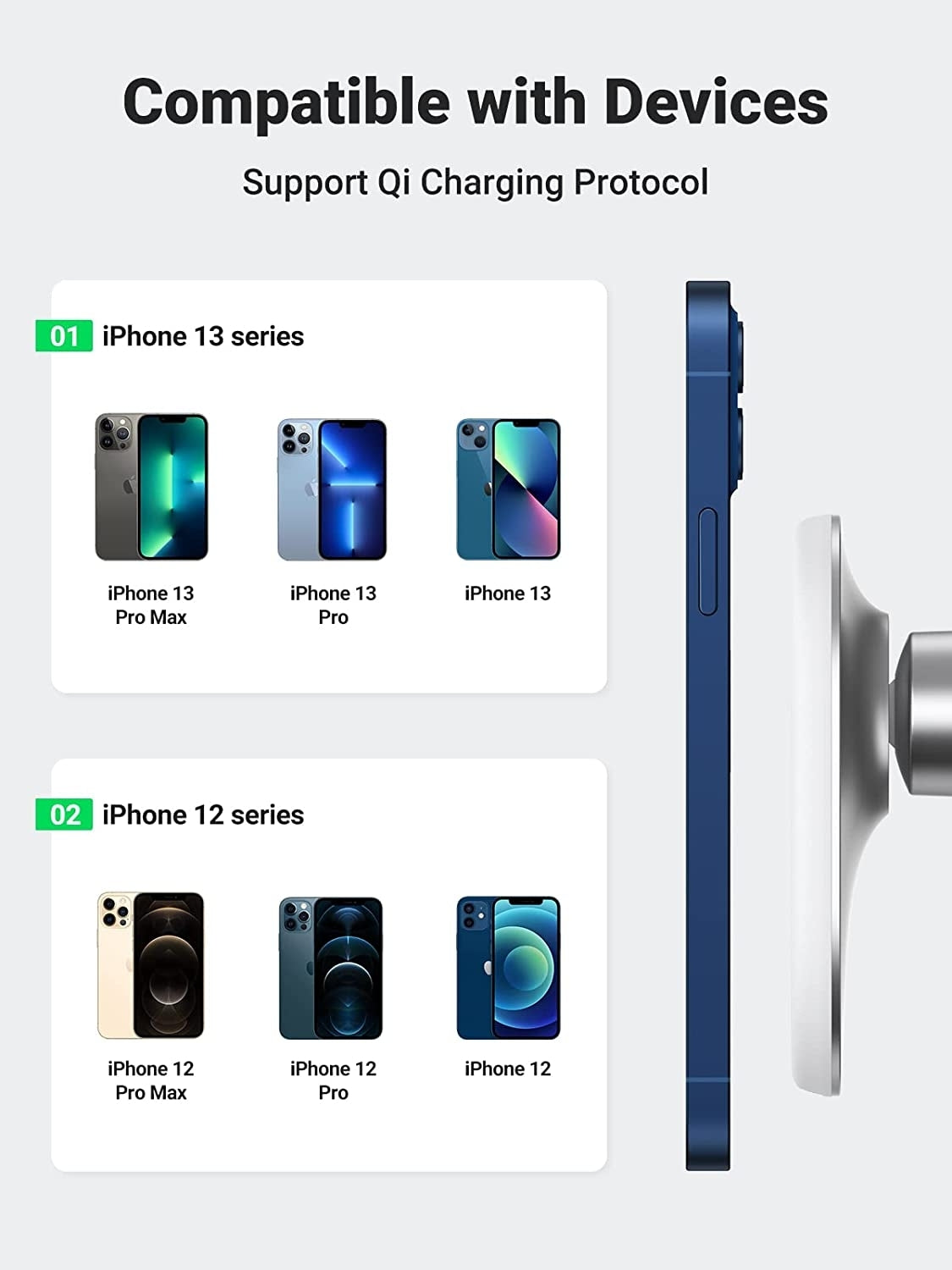 UGREEN 40117 Magnetic Wireless Car Charger V28-ACBUGN40117