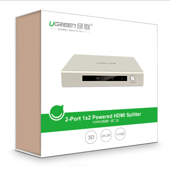UGREEN HDMI 1 x 2 Amplifier Splitter Zinc Alloy (40276) V28-ACBUGN40276
