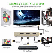 UGREEN HDMI 3 x 1 Switch Zinc Alloy (40278) V28-ACBUGN40278