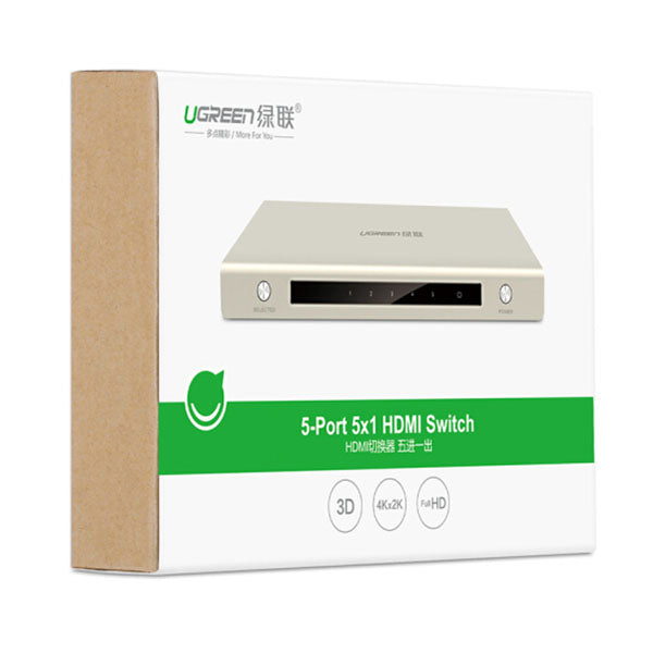 UGREEN HDMI 5 x 1 Switch Zinc Alloy 40279 V28-ACBUGN40279