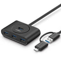 UGreen USB 3.0 Hub With Type C port Black 1M 40850 V28-ACBUGN40850