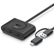 UGreen USB 3.0 Hub With Type C port Black 1M 40850 V28-ACBUGN40850