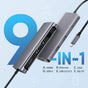 UGREEN Type C 9 in 1 Multifunction Adapter- HDMI/ VGA/Gigabit/TypeC/USB3.0 x 3/SD/TF (40873) V28-ACBUGN40873